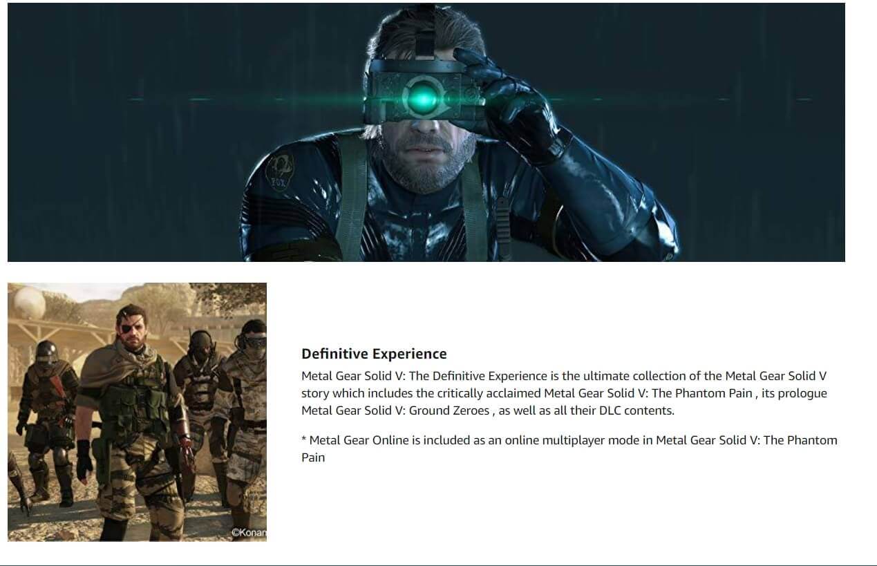 metal gear solid definitive edition