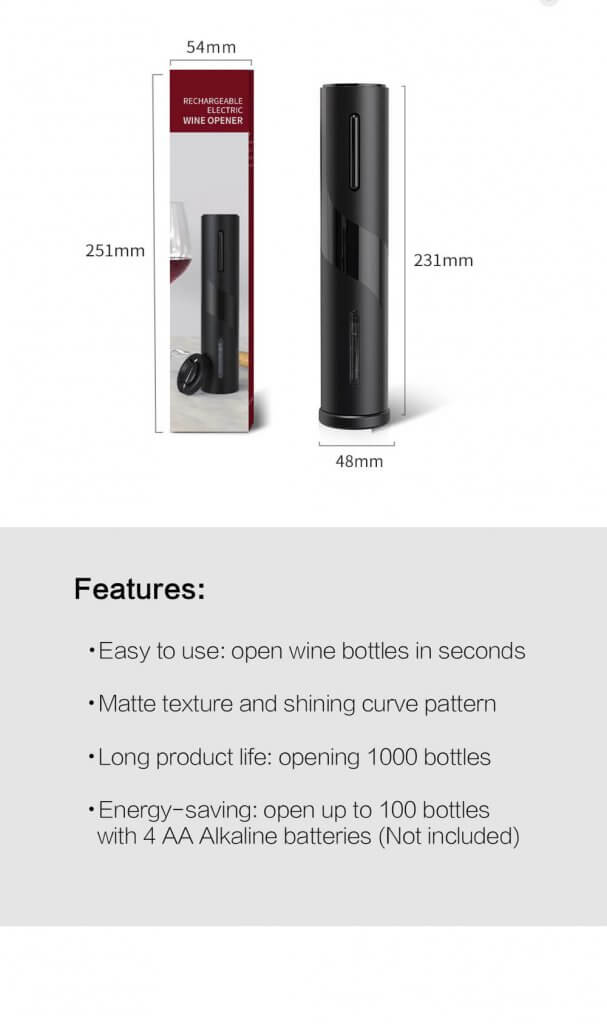 electric wine opener