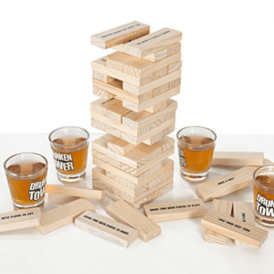 Drunken Tower Drinking Game 60 Blocks and 4 Shot Glasses Drinking Game for Party
