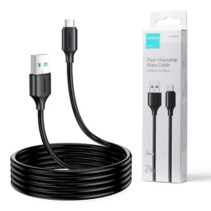 Joyroom USB-A to Micro USB Charging and Data Cable, 2 Meters, Black
