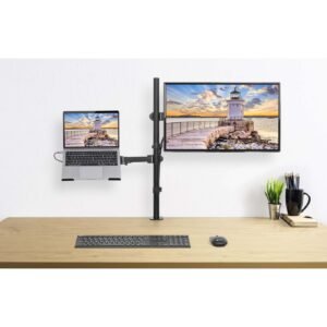 Desktop Combo Mount with Monitor Arm and Laptop Stand