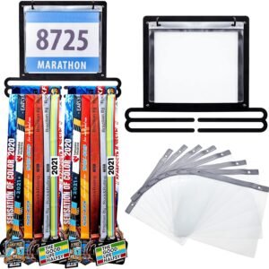 Wall Mounted Race Medal and Bib Display Medal Hanger Gifts for Runners